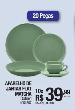 Milium Aparelho de jantar flat matcha oferta
