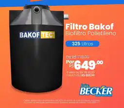 Lojas Becker Filtro Bakof Biofiltro Polietileno oferta