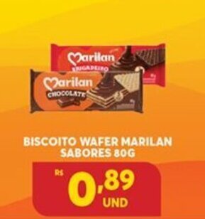 Atacadão Centro Sul Biscoito Wafer Marilan Sabores 80g oferta