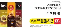 Lider Atacadista Capsula 3coracoes oferta