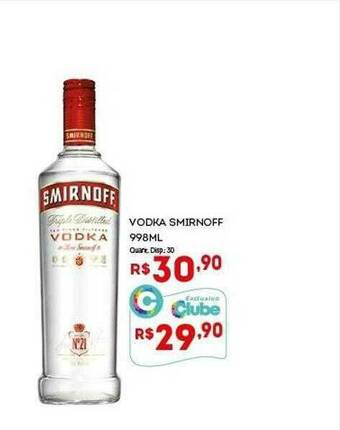 Bistek Supermercados Vodka Smirnoff oferta
