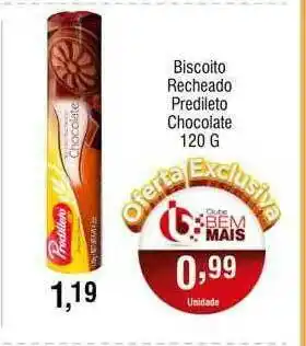 Supermercado Bem Barato Biscoito Recheado Predileto Chocolate oferta