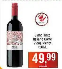 Supermercado Bem Barato Vinho Tinto Italiano Corte Vigna Merlot oferta