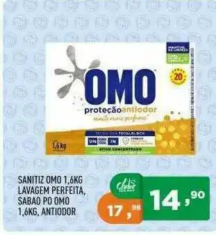 Supermercados Pague Menos Sanitiz Omo Lavagem Perfeita Sabao Po Omo Antiodor oferta