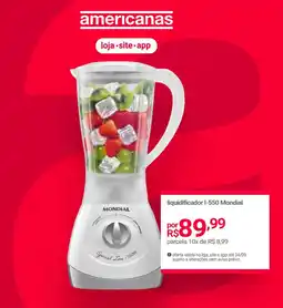 Lojas Americanas liquidificador I-550 Mondial oferta