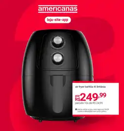 Lojas Americanas air fryer baf40a Britânia oferta