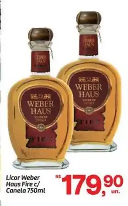 Fort Atacadista Licor Weber Haus Fire c/ Canela oferta