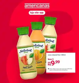 Lojas Americanas suco natural One oferta