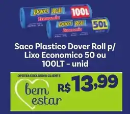 Covabra Supermercados Saco Plastico Dover Roll p/ Lixo Economico oferta