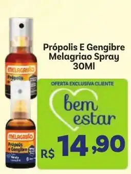Covabra Supermercados Própolis E Gengibre Melagriao Spray oferta
