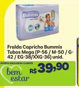 Covabra Supermercados Fralda Capricho Bummis Tubos Mega oferta