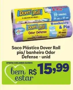 Covabra Supermercados Saco Plástico Dover Roll pia/banheiro Odor Defense - unid oferta