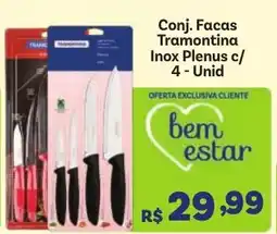 Covabra Supermercados Conj. Facas Tramontina Inox Plenus oferta