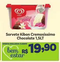 Covabra Supermercados Sorvete Kibon Cremosissimo Chocolate oferta