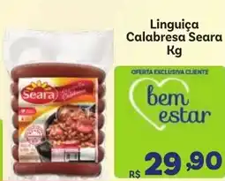 Covabra Supermercados Linguiça Calabresa Seara oferta