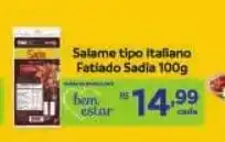 Covabra Supermercados Salame tipo Italiano Fatiado Sadia oferta
