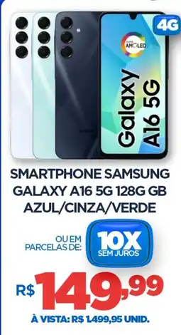 DB Supermercados Smartphone samsung galaxy A16 5G 128G GB AZUL/CINZA/VERDE oferta
