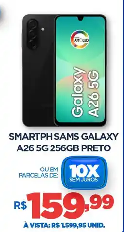 DB Supermercados Smartph sams galaxy A26 5G 256GB PRETO oferta