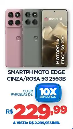 DB Supermercados Smartph moto edge CINZA/ROSA 5G 256GB oferta