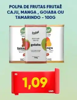 Tatico Polpa de frutas frutaĕ caju, manga, goiaba ou tamarindo oferta