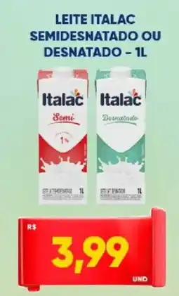 Tatico Leite italac semidesnatado ou desnatado oferta