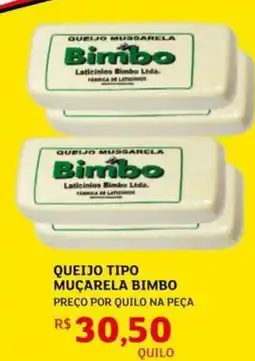 Assaí Atacadista Queijo tipo muçarela bimbo oferta
