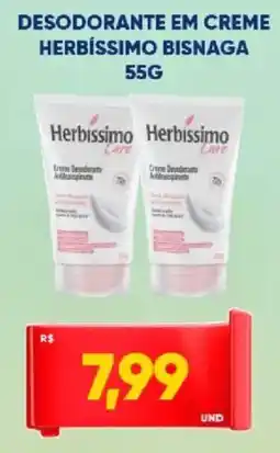 Tatico Desodorante em creme herbíssimo bisnaga oferta