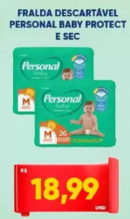 Tatico Fralda descartável personal baby protect e sec oferta