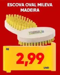 Tatico Escova oval mileva madeira oferta