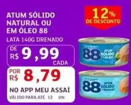Assaí Atacadista Atum sólido natural ou em óleo 88 oferta