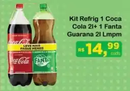 Chama Supermercados Kit Refrig 1 Coca Cola +1 Fanta Guarana Lmpm oferta