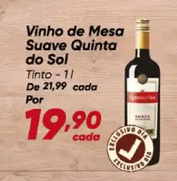 Dia Vinho de Mesa Suave Quinta do Sol oferta
