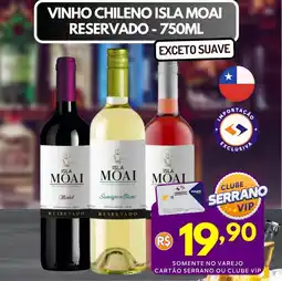 Serrano Supermercado Vinho chileno isla moai reservado oferta