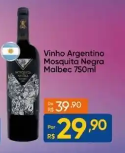 Atacado Vem Vinho Argentino Mosquita Negra Malbec oferta