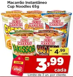 Rede Vivo Macarrão Instantâneo Cup Noodles oferta