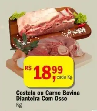 Ultrabox Costela ou Carne Bovina Dianteira Com Osso 1kg oferta