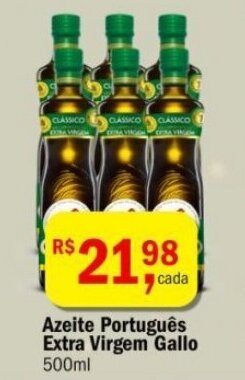 Ultrabox Azeite Portugues Extra Virgem Gallo 500ml oferta
