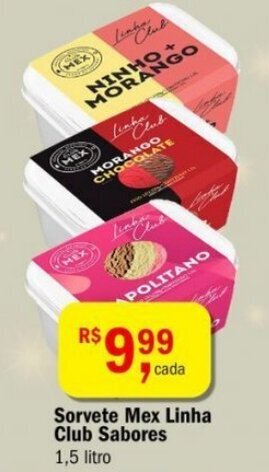 Ultrabox Sorvete Mex Linha Club Sabores 1.5L oferta