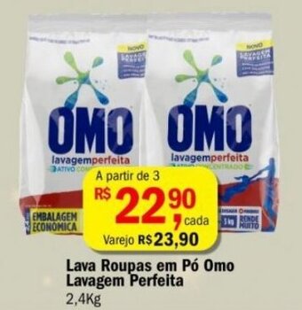 Ultrabox Lava roupas em po Omo Lavagem Perfeita 2.4kg oferta