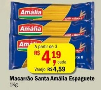 Ultrabox Macarrao Santa Amalia Espaguete 1kg oferta