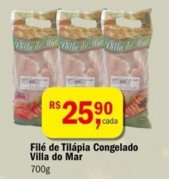 Ultrabox File de Tilapia Congelado Villa do Mar 700g oferta