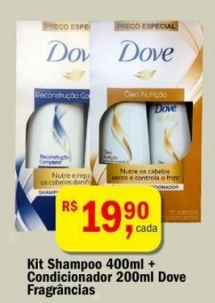 Ultrabox Kit Shampoo 400ml + Condicionador 200ml Dove Fragrancias oferta