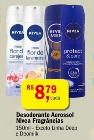 Ultrabox Desodorante Aerossol Nivea Fragrancias 150ml oferta