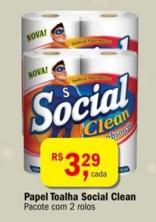 Ultrabox Papel Toalha Social Clean oferta