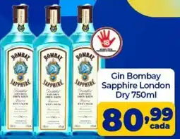 X Supermercados Gin Bombay Sapphire London Dry oferta