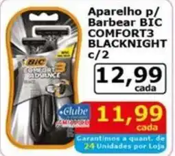 Mialich Supermercados Aparelho p/ Barbear BIC COMFORT3 BLACKNIGHT oferta