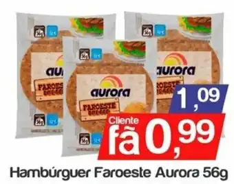 Supermercados Gricki Hamburguer Faroeste Aurora 56g oferta