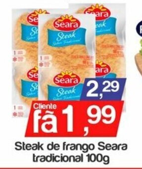 Supermercados Gricki Steak de frango Seara Tradicional 100g oferta