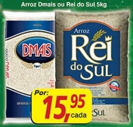Supermercados Guanabara Arroz Dmais ou Rei do Sul 5kg oferta