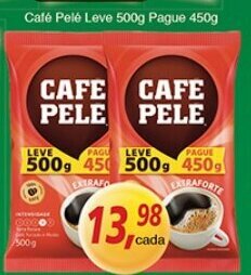 Supermercados Guanabara Cafe Pele Leve 500g Pague 450g oferta